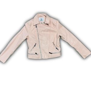 Blush Faux leather jacket